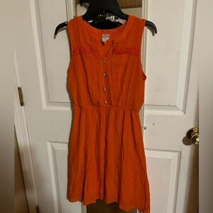 NAIF Vibrant Orange Midi Dress